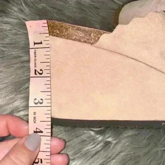 Chocolat Blu Bev Platform Wedge Sandal Light Nude Pink Size 9 Wide 9W - Picture 10 of 10